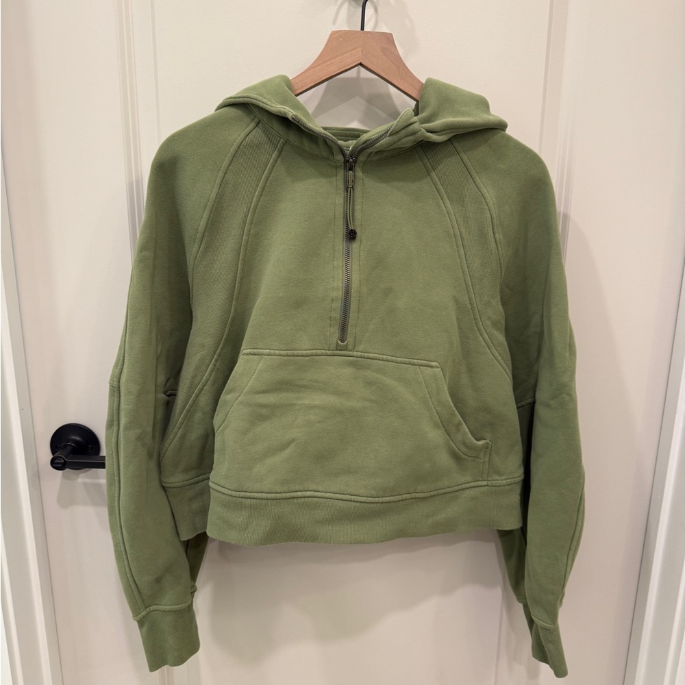 lululemon athletica Olive Green Half-Zip Hoodie